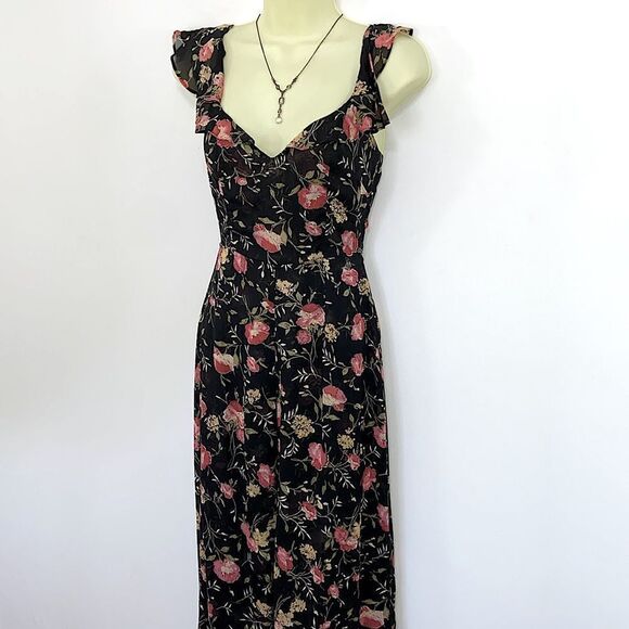 Reformation Jumpsuit “Miri” Floral Print Viscose Nwot Sz 0 Excellent - Picture 4 of 8